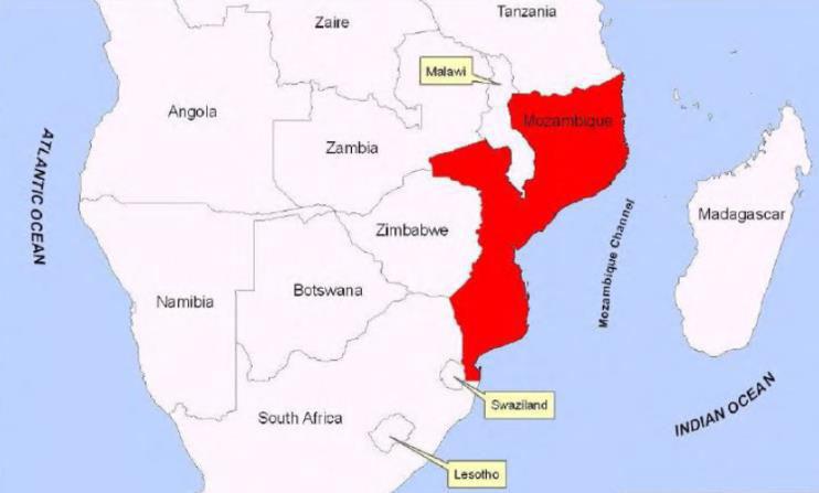 Il Mozambico Popolazione: 25 milioni di abitanti Superficie: 800.000 km2.