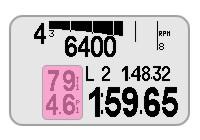 Premendo il tasto >>, evidenziato sopra è possibile visualizzare a destra del display i campi 1 e 2 oppure 3 e 4 impostati nella