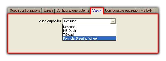 Per configurare il Volante Formula: 5Capitolo 6 Configurare il volante lanciare il software scegliere lo strumento cui il volante è collegato premendo il corrispondente tasto sulla pulsantiera