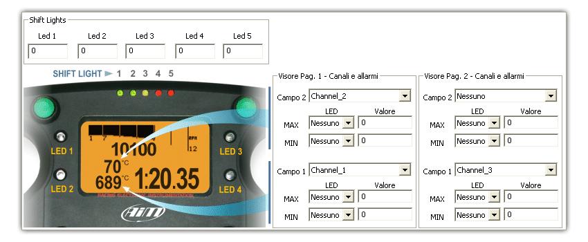 tendina Visori disponibili e selezionare Formula Steering Wheel. apparirà la pagina di configurazione del Volante Formula.