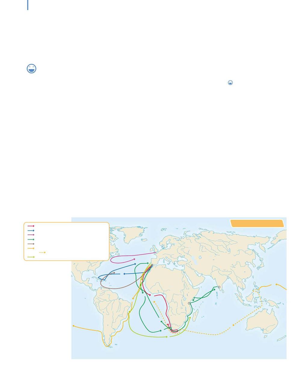 Primo percorso IL NUOVO MONDO Circumnavigazione: viaggio fatto per mare intorno al globo terrestre, a un continente o a un isola. Fermati e guarda l'immagine.