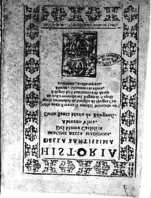Prima opera a stampa Anno 1604 Piccolo libro