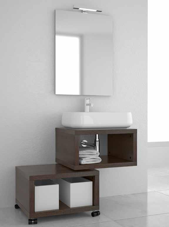 FINITURE - FINISHES 2/ rovere provenza provenza oak dark lady dark lady bianco lucido glossy white FINITURE SPECCHI/LAVABI VETRO - FINISHINGS MIRRORS/GLASS BASINS traparente transparent nero black