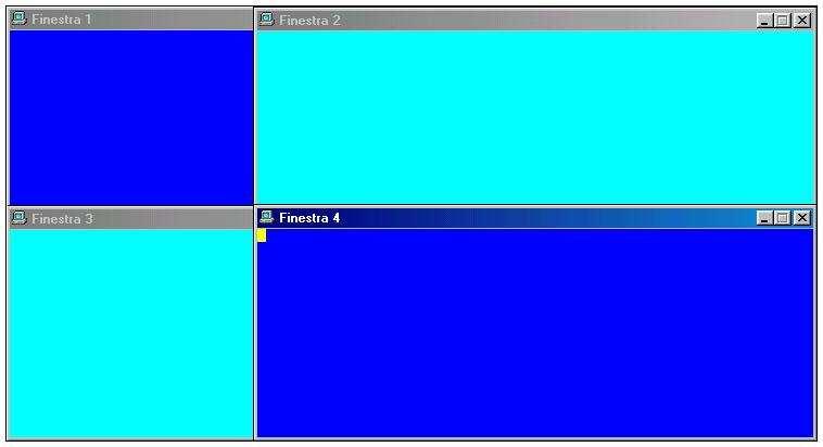 Elementi delle finestre di Focalpoint Le quattro finestre di default (si può aggiungere un numero indefinito di finestre) rappresentano l area di lavoro entro la quale si opera per le normali