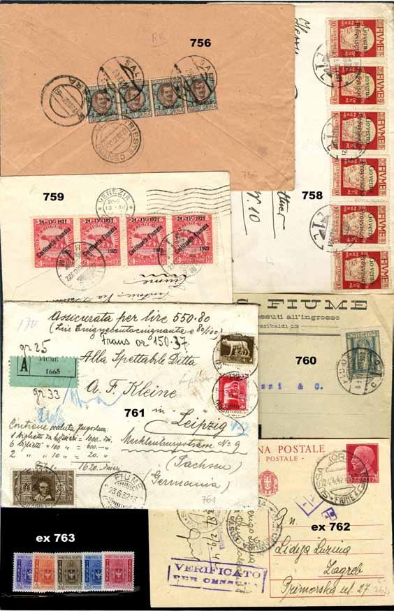 748 2 Lettere da Tunisi, Luglio Agosto 1888, per Genova affrancate rispettivamente con coppia del 10cent (13) e 20cent (14) dell emissione umbertina di Levante cat. 1.240. Bolaffi.