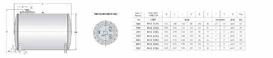 Serbatoi Cilindrici Generici Orizzontali Tipo c/piedi M04 050 M04 0200 M04 0250 M04 0 M04