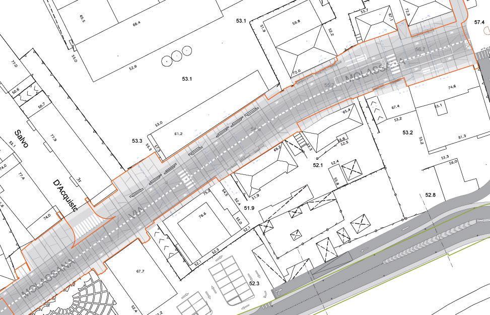 attuale sistema di dissuasori e ringhiere, l inserimento di complementi di arredo urbano come panchine in legno, oltre al rifacimento della rete di illuminazione pubblica con elementi sospesi e con