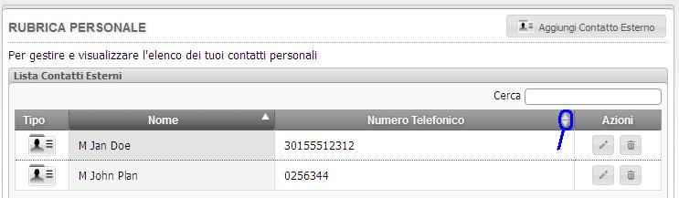 3.2.3 Aggiunta di un nuovo contatto Ogni utente può inserire i propri contatti personali accedendo le proprie all applicazione con credenziali (in questo caso i contatti così inseriti saranno