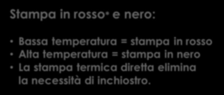 nero La stampa termica diretta elimina la