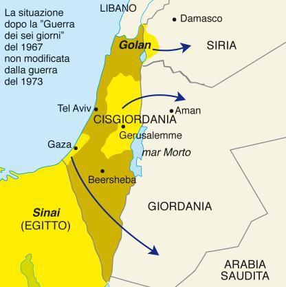 A questa prima guerra ne seguirono altre tre nel 1956, nel 1967 (la guerra dei Sei giorni ) e nel 1973 (la guerra del Kippur), tutte vinte da