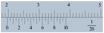 questo modo: l ( 19,65 0,05) mm Osservare che la parte decimale del risultato si può leggere direttamente sul nonio, essendo la tacca meglio