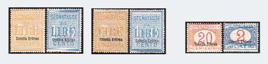 (Eritrea) 4461 4467 4470 4494 1916, Servizio commissioni, 3 valori cpl. (1/3).