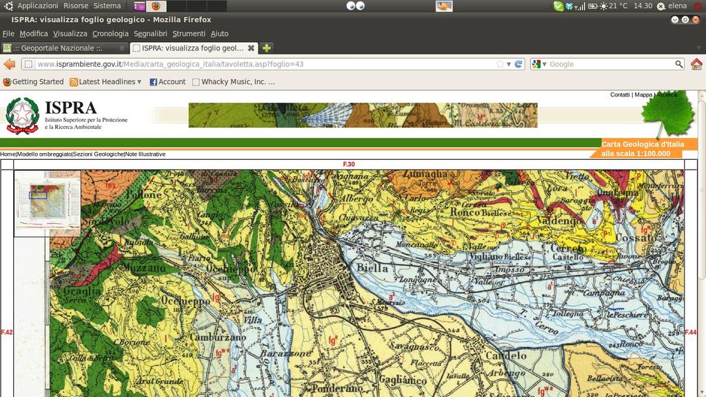 GEO engineering S.r.l. 4 Figura 3.4 - Stralcio tratto da Carta Geologica d Italia alla scala 1:100.000 Foglio 43 Biella (Fonte: APAT Dipartimento Difesa del Suolo Servizio Geologico d Italia).