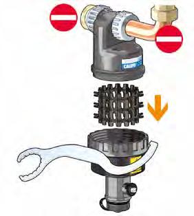 Modalià di installazione Il defangatore va installato sulla tubazione di ritorno alla caldaia, rispettando il senso di flusso