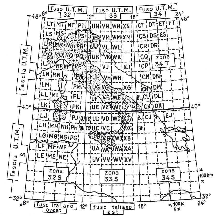 Proiezioni geografiche Il sistema UTM (Universal Transverse Mercator) è un sistema cartografico valido per tutta la superficie terrestre.