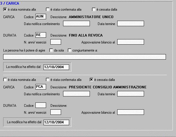 Fig.17b Una volta completata tale videata e cliccato sul tasto INDICE nella