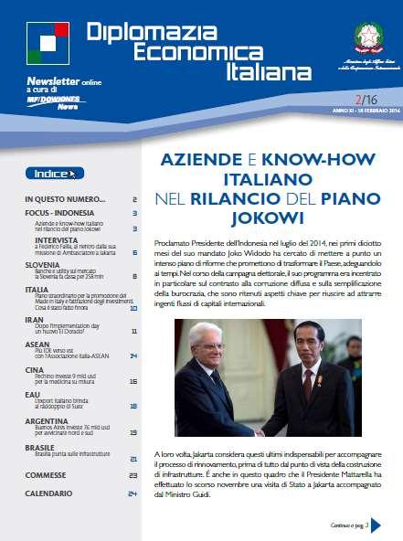Servizi informativi Newsletter online Diplomazia Economica Italiana Newsletter con notizie ed approfondimenti di attualità economica