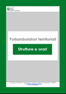 Poliambulatori Territoriali POLIAMBULATORI TERRITORIALI Binasco Melegnano Opera Paullo Peschiera Borromeo Pioltello Rozzano San Donato Milanese San Giuliano Milanese Segrate Trezzo sull Adda