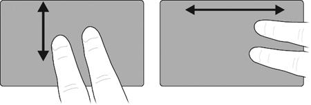 Scorrimento I gesti del TouchPad descritti in questa sezione sono abilitati per impostazione predefinita. Per disabilitare o abilitare di nuovo i gesti: 1.