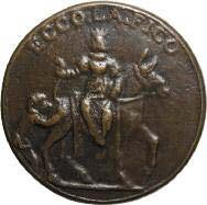 Questa medaglia celebra Talete da Mileto, astronomo e fisico fondatore della scuola ionica. Diametro: 29,8 mm. TALETE DA MILETO.