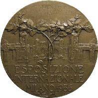 QUARTIERI NOmENTANO E SAlARIO 1907. Medaglia fusa in bronzo dorato.