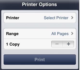 3 Stampa Le applicazioni abilitate per AirPrint possono stampare in un dispositivo abilitato per AirPrint. Non è necessario installare un driver.