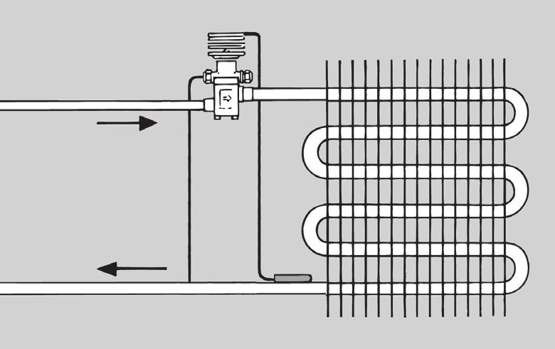Installazione La valvola di espansione viene montata sulla tubazione del liquido a monte dell evaporatore e il suo bulbo viene fissato sulla tubazione di aspirazione il più vicino possibile all