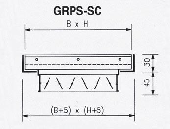 serie GRP sono costituite da alette fisse orizzontali (passo 13 mm) e