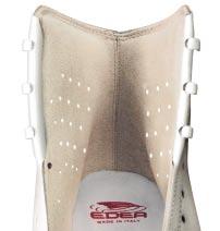 light mesh material and micro fibre quarters Anatomically designed tongue with double padding for comfort and lace bite protection New AIR-TECH lining for fast drying up Orthopaedic foam ankle