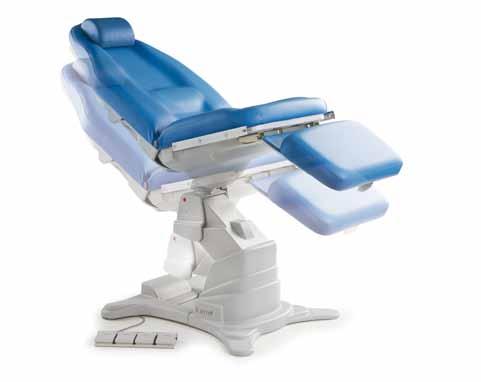 Electric height Altezza elettrica Movements / Movimentazioni ENT VISITS DENTAL SURGERY AND