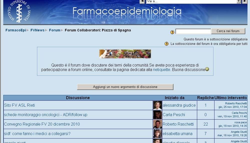 La Piattaforma Web I collaboratori e tutti coloro che fanno parte di questa Comunità virtuale sono in collegamento tra loro mediante