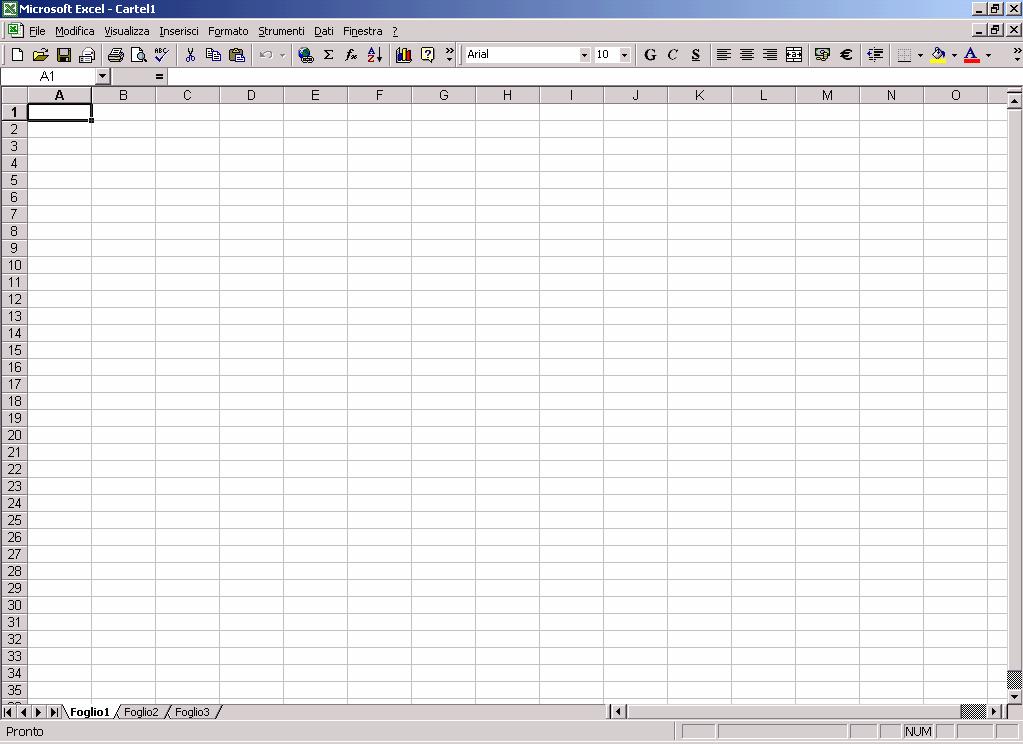 Altri fogli disponibili Foglio attivo Introduzione Interfaccia di Excel Barra dei