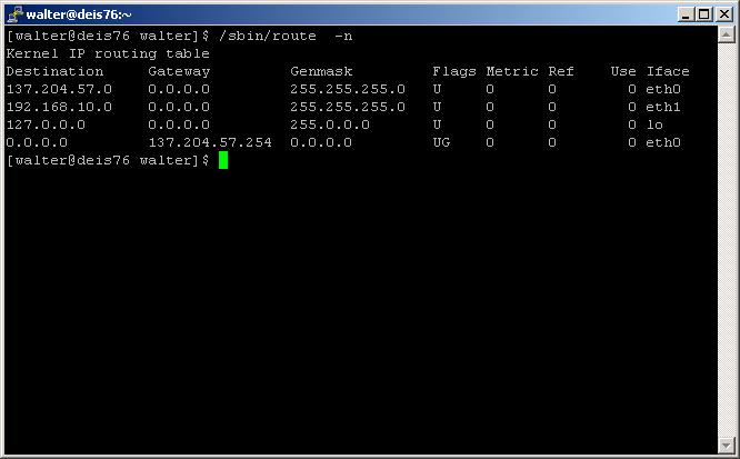Esempio 2: multi-homed host (Linux) 47 Configurazione delle interfacce di rete ipconfig /all (Windows 2X) visualizza la configurazione IP corrente di ciascuna