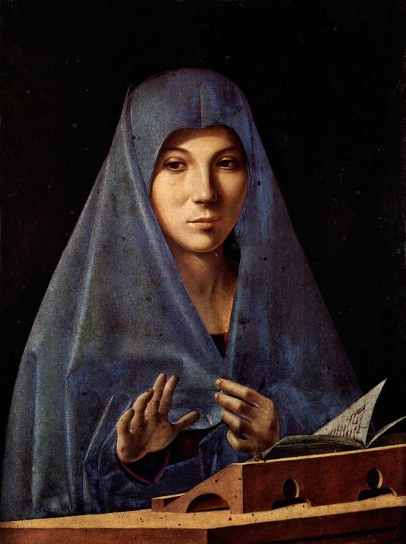 Antonello da Messina, Vergine annunciata (1475) Galleria Nazionale della Sicilia, Palermo.