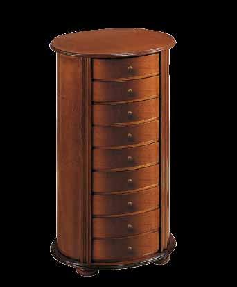 Venezia oval chest of drawers cm