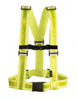High visibility belts, made of fluorescent reflective material, according to UNI EN 471. Adjustments on shoulder and waist allow you to modify the height and girth.