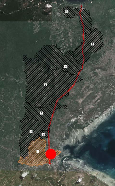 A partire dai medesimi dati di pioggia rielaborati e dal modello digitale del terreno localmente integrato, la modellazione ha consentito di