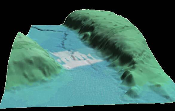 esame, basata sul modello digitale del terreno ottenuto dallo Shuttle Radar Topography Mission e integrato con un rilievo di dettaglio di una fascia