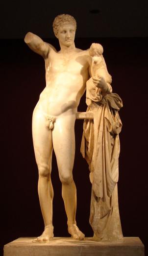 Periodo classico (V IV secolo. a. C.) Nell'Hermes e Dioniso bambino (340 330 a.c.) di Prassitele, rappresenta l'evoluzione della scultura classica da Policleto.