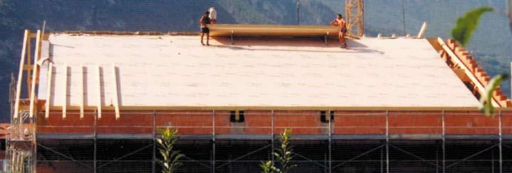 Puo essere posato su perlinato o tavolato in legno, caldana in cemento, cartongesso o direttamente sopra l orditura in legno senza nessun supporto sottostante.