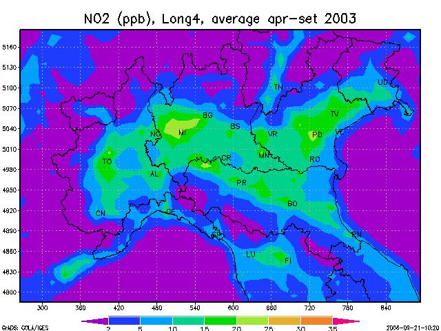 4. Impatti degli scenari emissivi sulla qualità dell aria In questo capitolo sono analizzati gli impatti sulle concentrazioni di biossido di azoto, ozono e PM10, dei diversi scenari emissivi simulati.