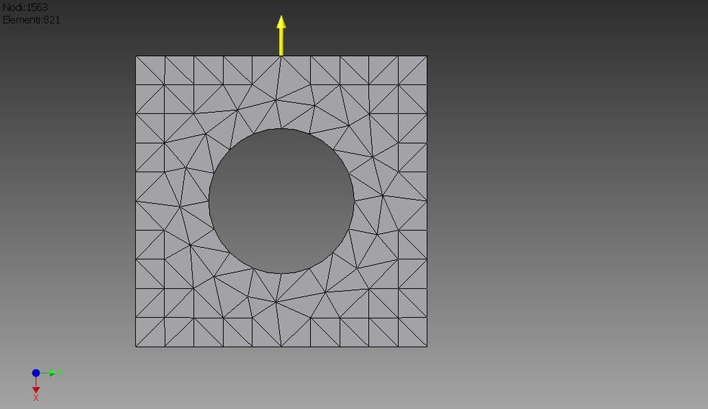 Piastra forata La prima mesh ha elementi di area media