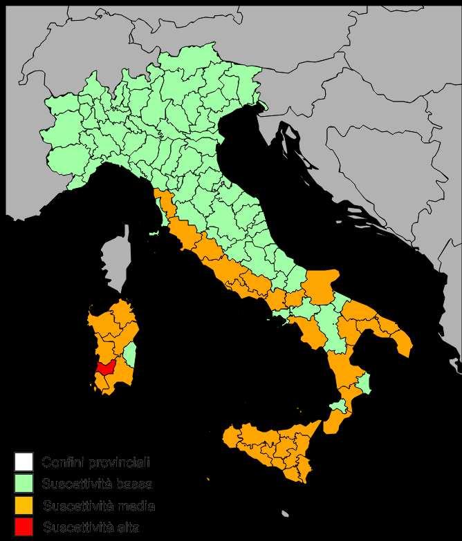 CONDIZIONI DI SUSCETTIVITA' ALL'INNESCO E ALLA PROPAGAZIONE DI INCENDI BOSCHIVI PREVISTE PER Giovedì 6 luglio 2017 BASSA MEDIA ALTA VALLE D'AOSTA AO PIEMONTE LOMBARDIA TRENTINO A. A. Tendenza per Giovedì 6 luglio 2017 VENETO FRIULI V.