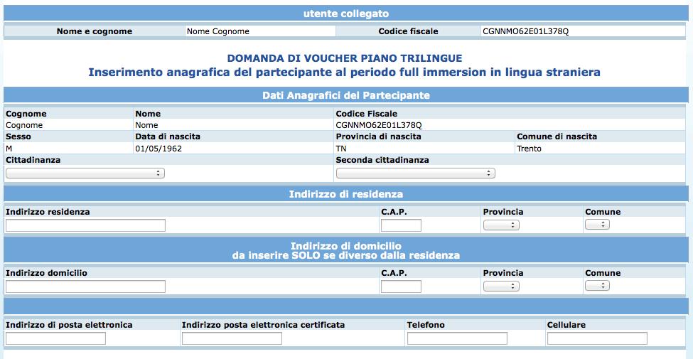 Nella parte relativa ai requisiti posseduti il richiedente deve: indicare il titolo di studio posseduto; indicare di prestare servizio, nell'anno scolastico 2015/2016 come insegnante/educatore di: o