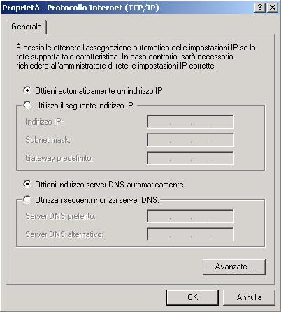 pag.5 ACCESSO ALL APPARATO Completati i collegamenti precedentemente descritti, potete procedere con la configurazione del vostro ZyXEL Prestige 2000W.