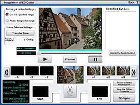 Modifica delle immagini copiate Informazioni su ImageMixer MPEG Cutter ImageMixer MPEG Cutter è un'applicazione software che consente di ritagliare le parti non necessarie di un filmato memorizzato