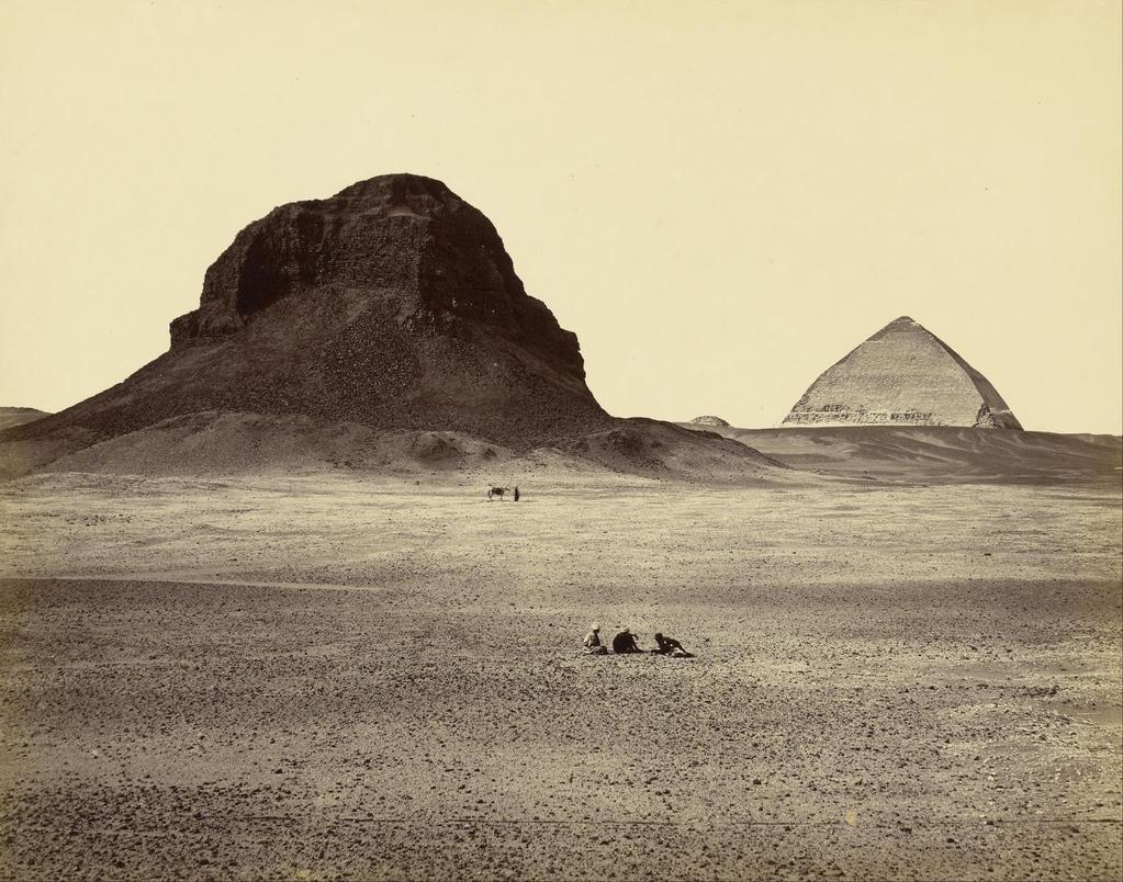 Francis Frith, Le piramidi di Dahshur viste da est, 1858, stampa