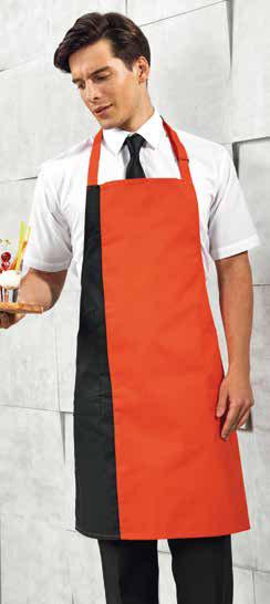 270 PR167 NEW Polyester Bib Apron 0% twill di poliestere. Pettorina classica, ibbia di regolazione al collo.