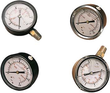 MANOMETRI con CASSA ABS e INOX ABS and STAINLESS STEEL GAUGES MANOMETRO in GLICERINA GAUGE with GLYCERINE CODICE TIPO SCALA PART No. TYPE SCALE 1/8 BSPT M ATTACCO POSTERIORE / REAR CONNECTION 22.
