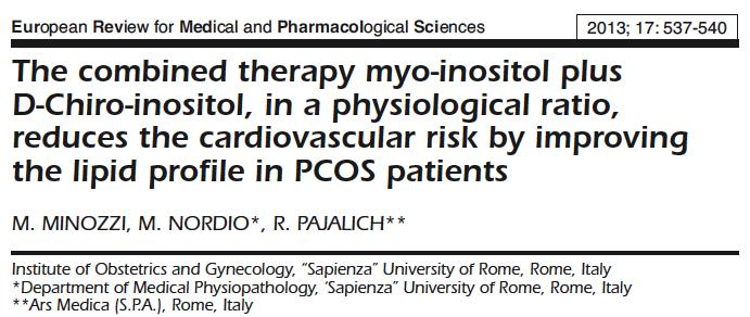 Myo-inositolo e D-chiro-inositolo e sindrome metabolica Insulina a digiuno Glicemia a digiuno 20 18 16 14 12 10 8 6 4 2 0 Basale P<0,05 Dopo terapia con MI+DCI